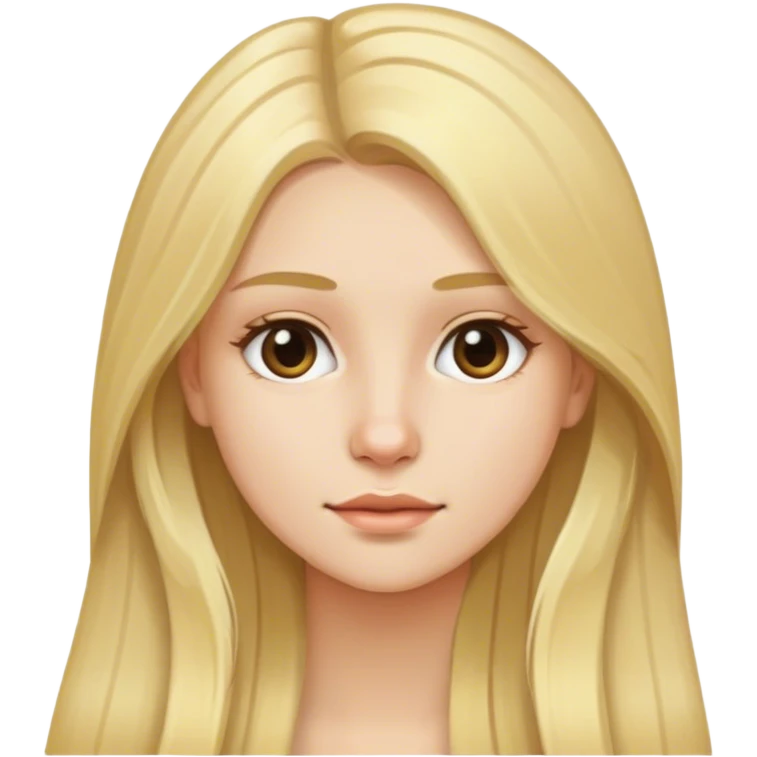 a woman of 18 years with long blond hair after her pc  emoji