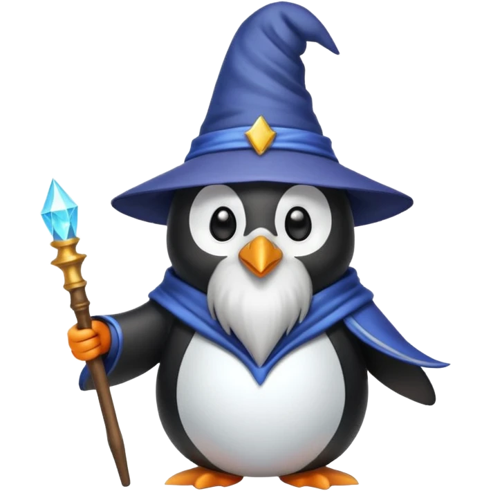 Penguin Wizard emoji
