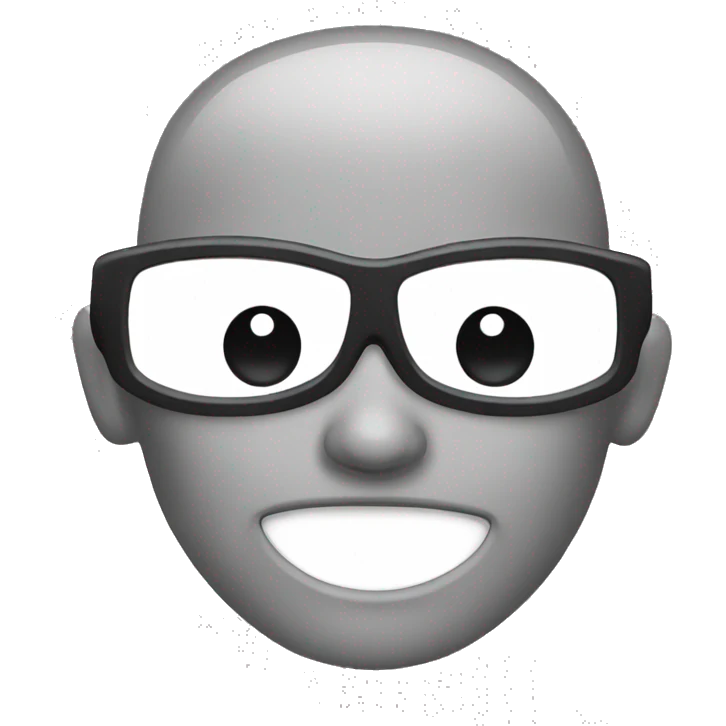 Black and white AI emoji emoji
