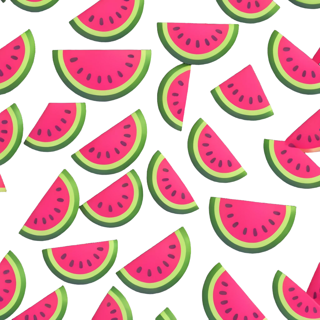 watermelon with tiger stripes emoji