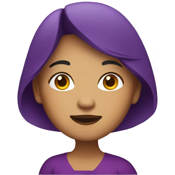 Filipino lady with purple emoji