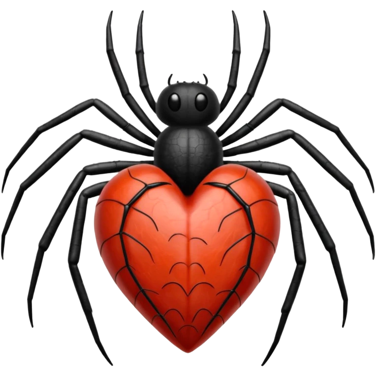 heart with black spider legs emoji