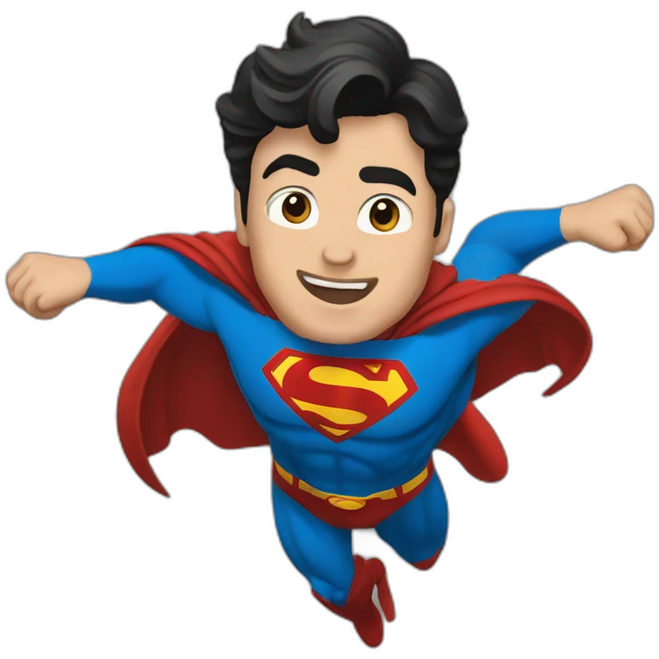 superman flying emoji