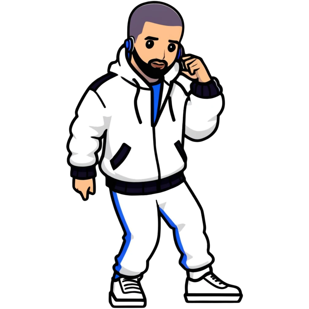 Drake doing the Hotline Bling dance pose emoji
