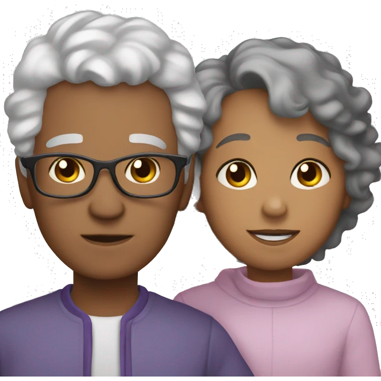 Grandparents with Mika emoji