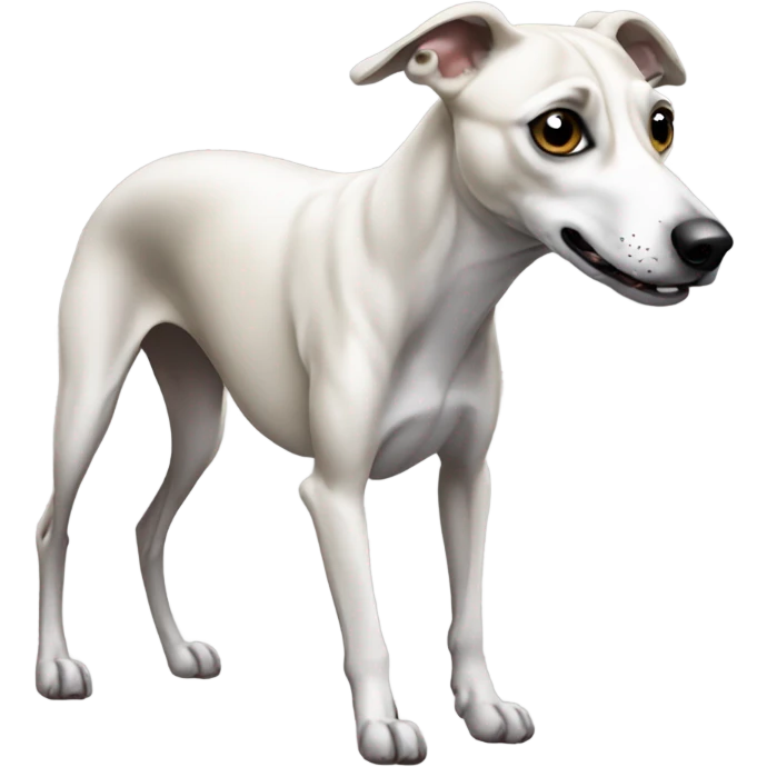Whippet pooping emoji