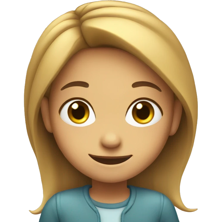 smiling girl looking at viewer emoji