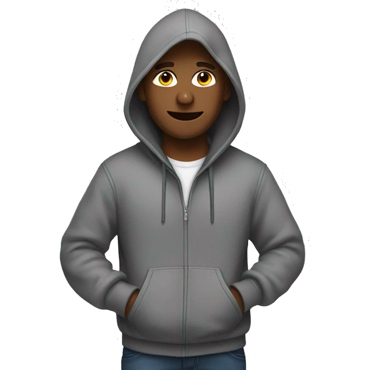 David wears a hoodie emoji