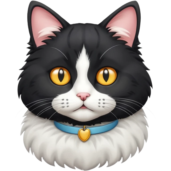 Black and white cat emoji