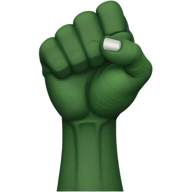 green arm with clenched fist  emoji