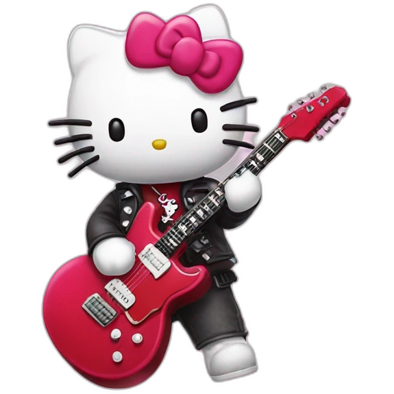 Hello kitty rockstar emoji