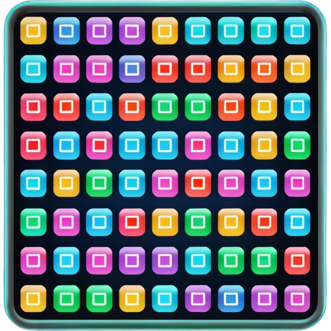 screen with blocks of code in bright colors emoji