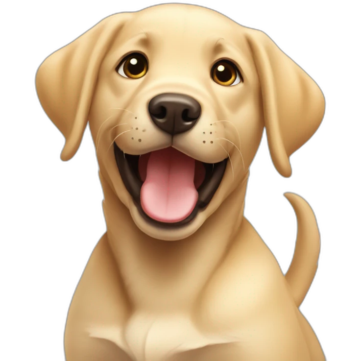 labrador puppy excitedly wagging emoji