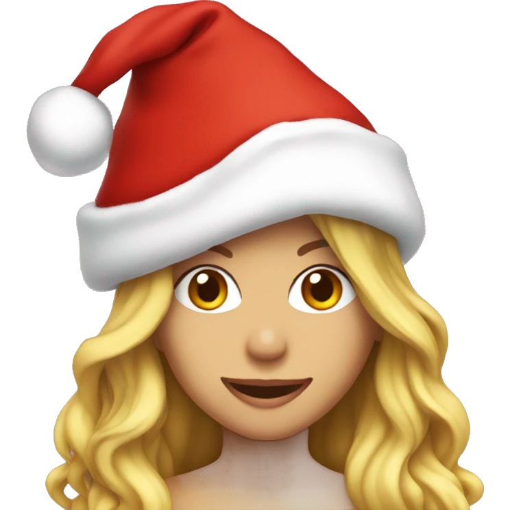 shakira with santa hat emoji
