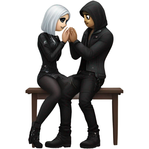 Sigma male proposing to goth gf emoji