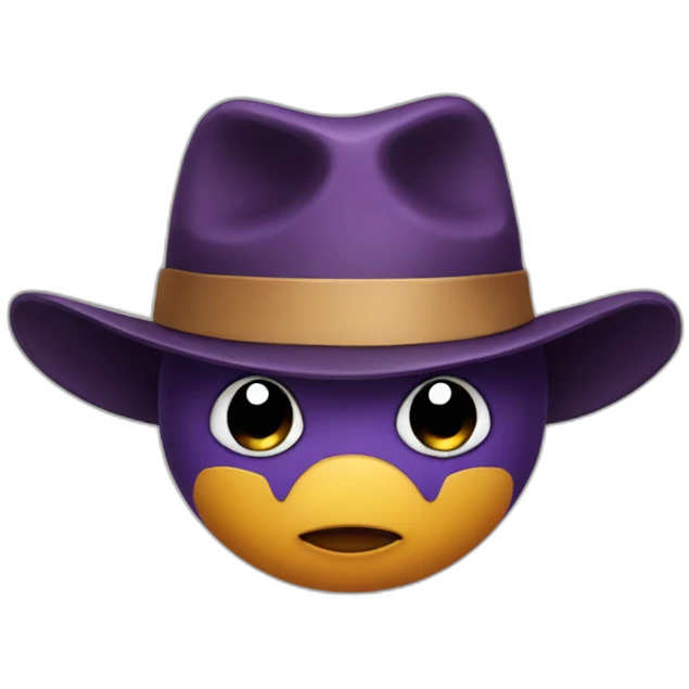A bat with a hat emoji