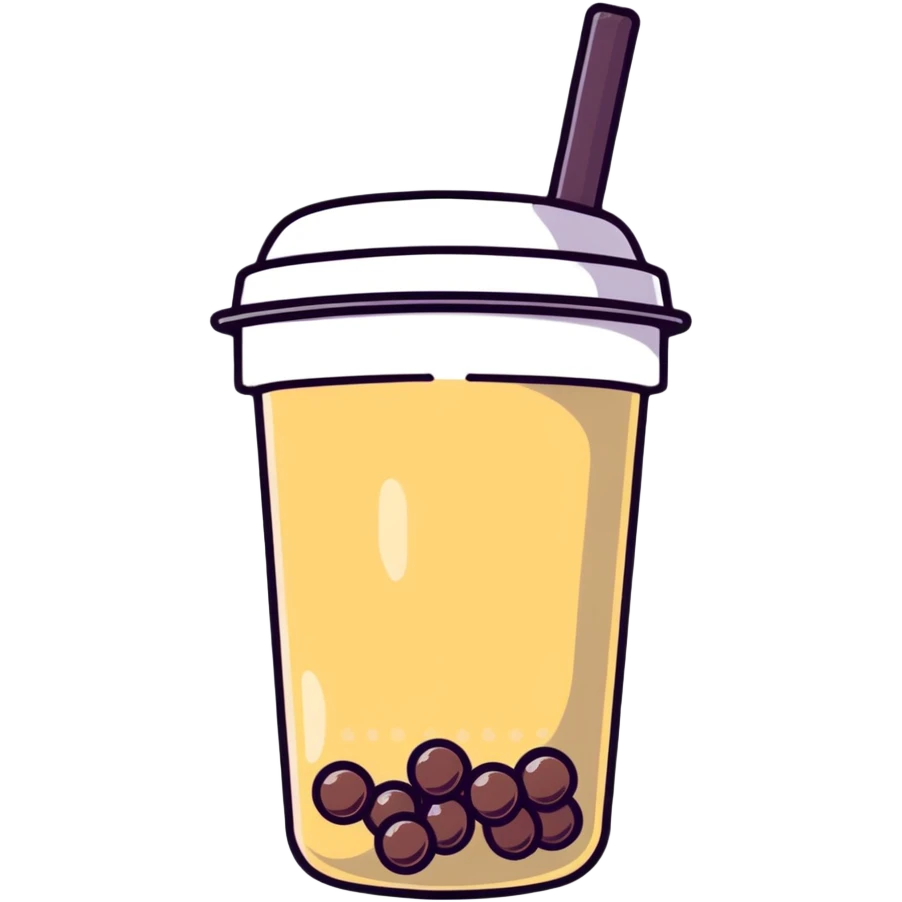 Bubble tea with tapioca pearls emoji
