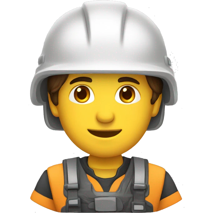 ingeniero furioso con casco blanco  emoji
