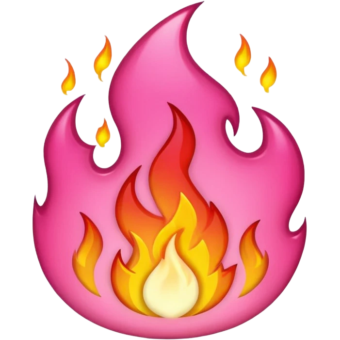 Pink fire emoji