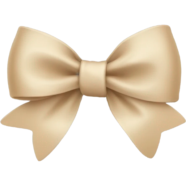 Beige bow emoji
