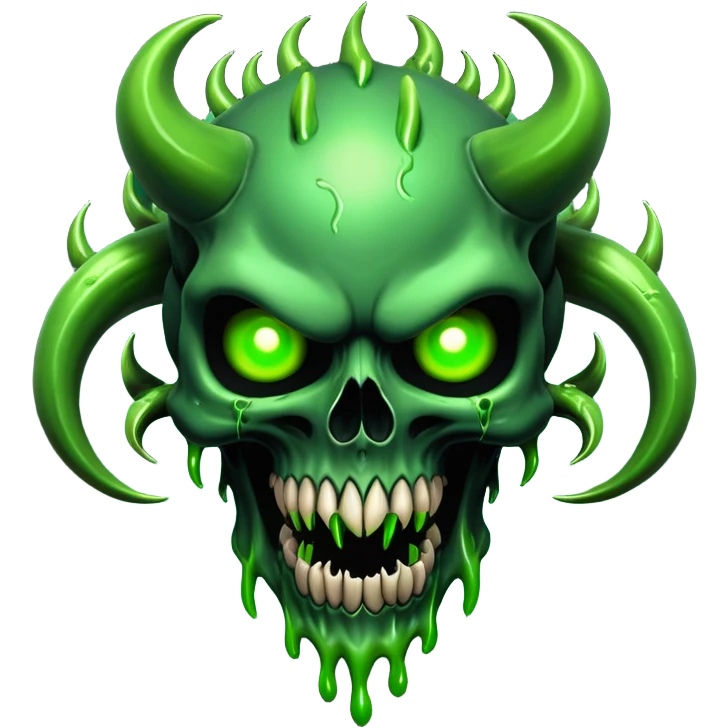 Fullbody Demiurge Skull Venom-like shadowy god from hell emoji