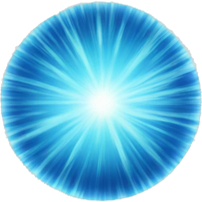 blue light sphere radiating aura  emoji