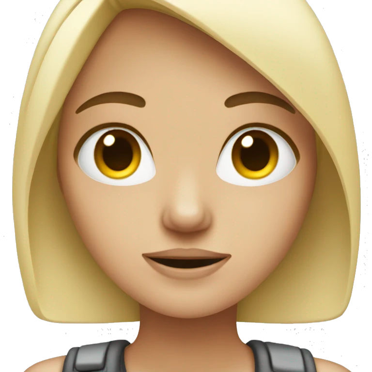 a white tech girl who can't cry emoji