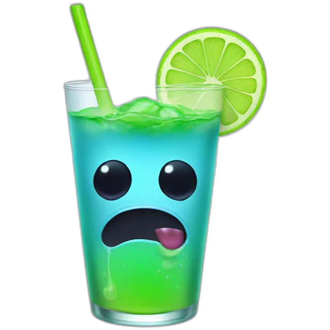 an alien drink emoji