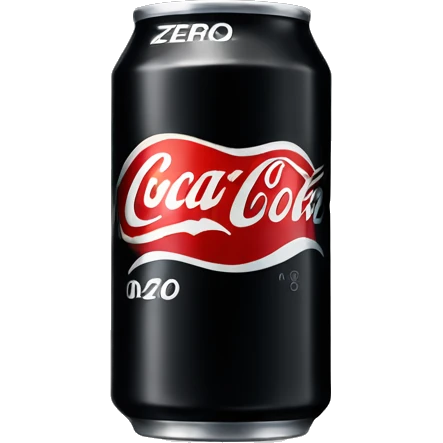 black COKE ZERO can emoji