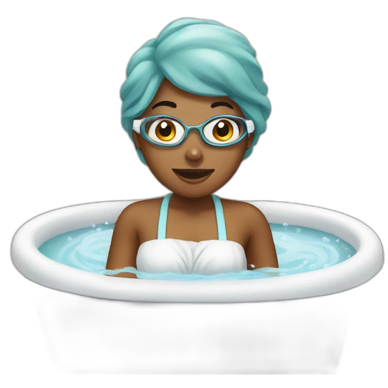 woman doctor doing bath emoji
