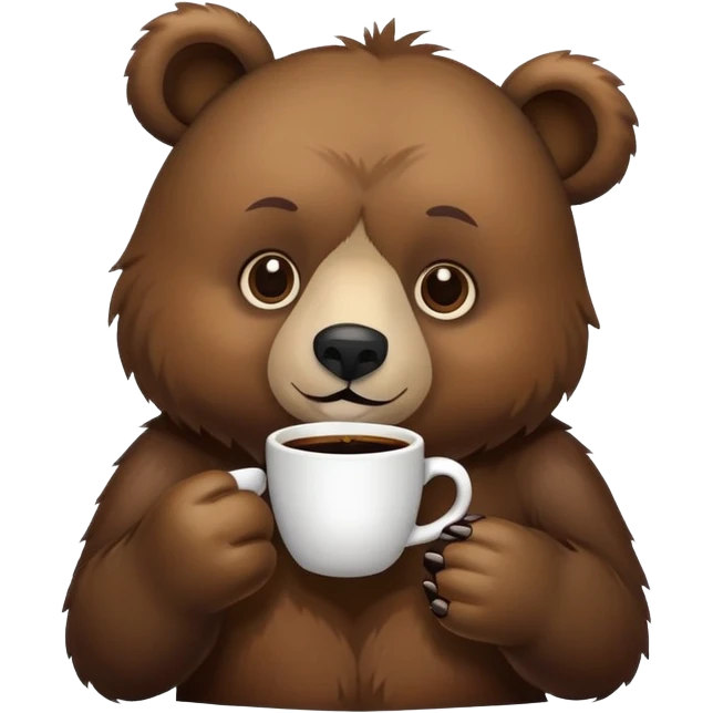 Bear drink coffe  emoji