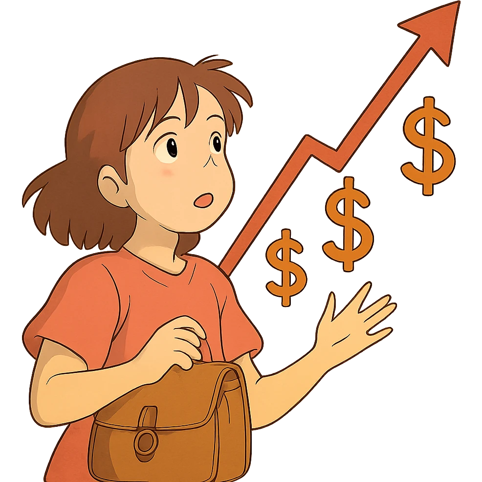 prices going up emoji