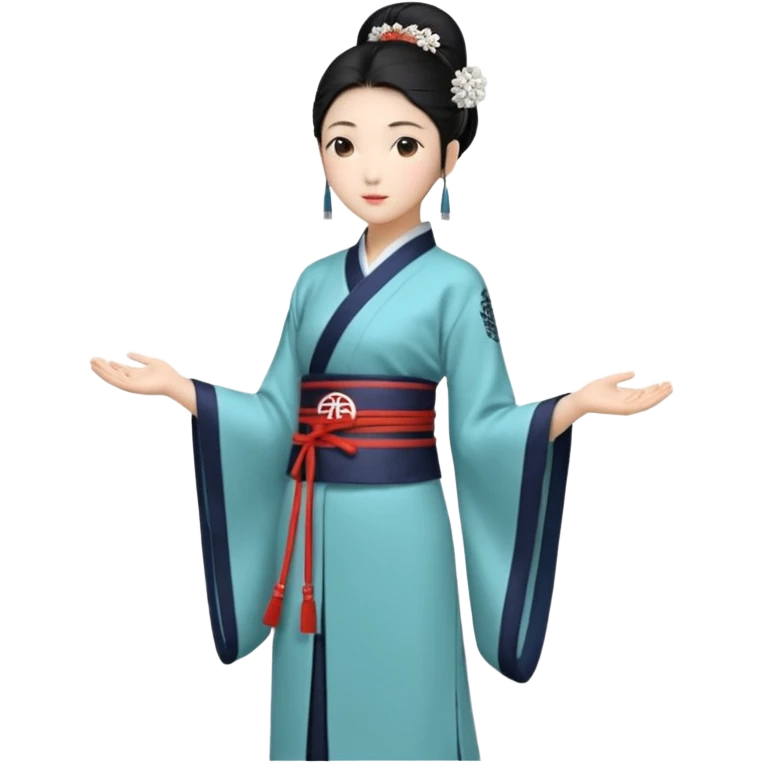 一个女人在海边吹着海风很开心的在跑步 emoji