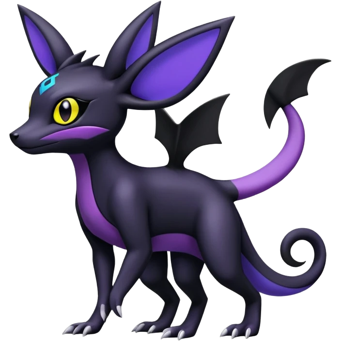 Salandit-Umbreon-Noibat (Full body) emoji