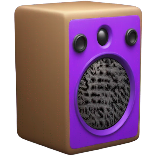 Music speaker in purple in 3d emoji