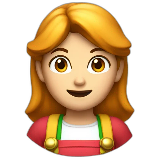 mario character as woman emoji