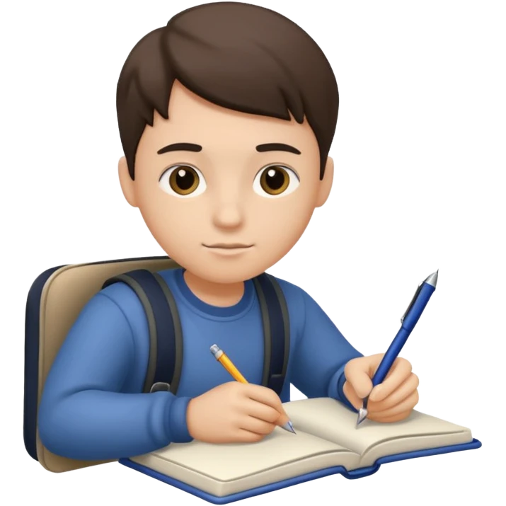 I want a notebook with a student emoji