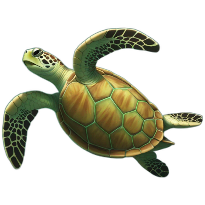 Sea turtle shadk emoji
