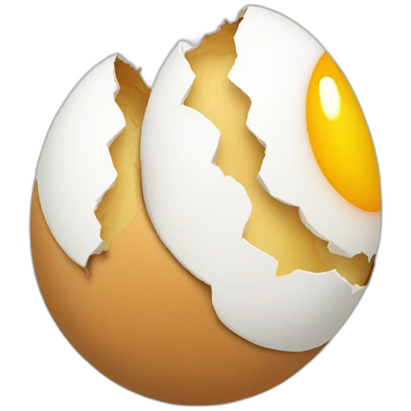 two cracked eggs emoji