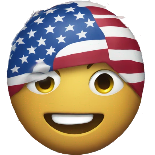 USA flag with character emoji