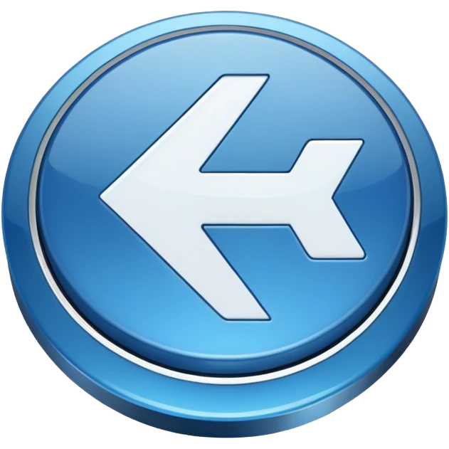 Verificado azul con la flecha blanca emoji