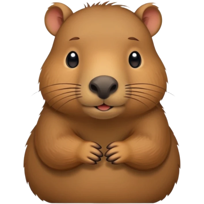 capybara with shy fingers sticker emoji
