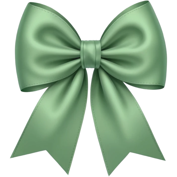 sage green ribbon bow emoji