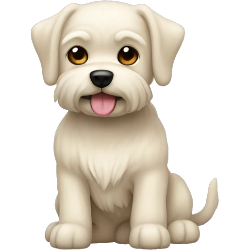 The maltipu dog is light beige in color emoji