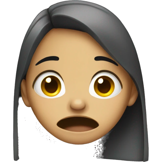 a girl crying because of math emoji