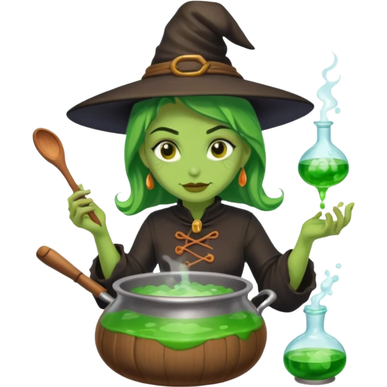 green witch cooking potion emoji