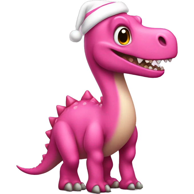pink christmas dinosaur emoji