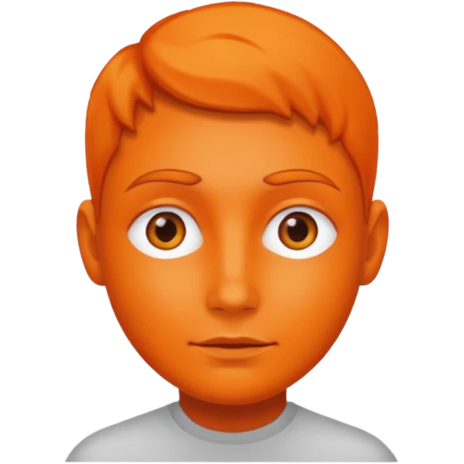 Orange: smooth face  emoji