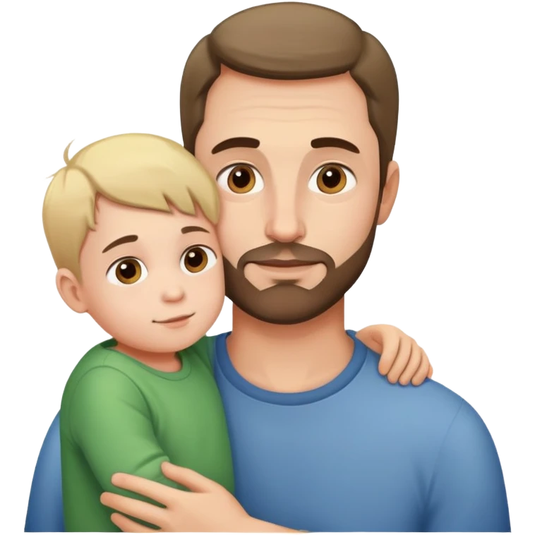 Caring father with a child emoji