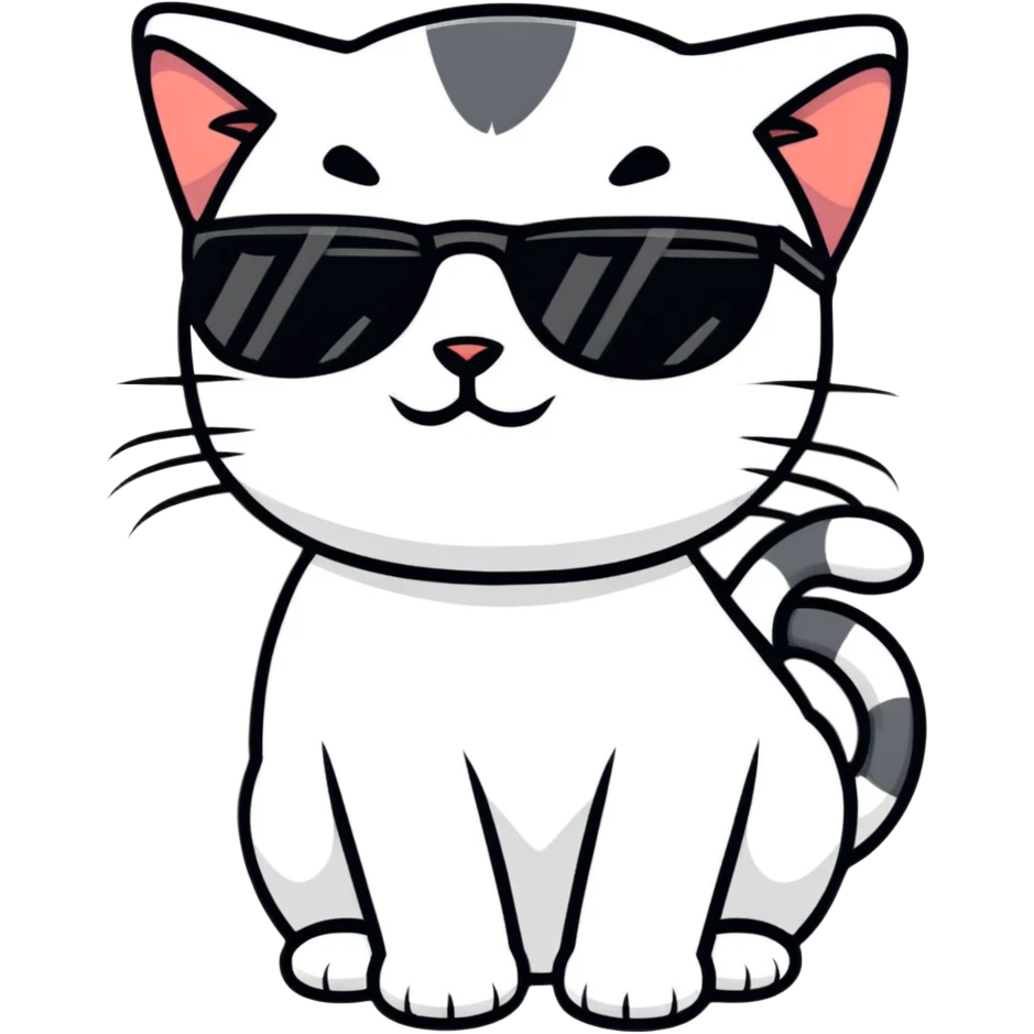 Cat with sunglasses emoji